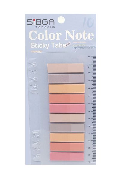 sibga tasarım Transparent Colored Post-It Note Paper - 200 Sheets Bookmark Sticker