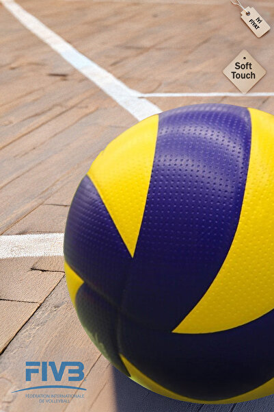 x1marka Yarı Profesyonel Orta Sert Tırtıklı Kaymaz 8Panel 5No Voleybol Topu Soft Touch 2 Astar Dayanıklı Top