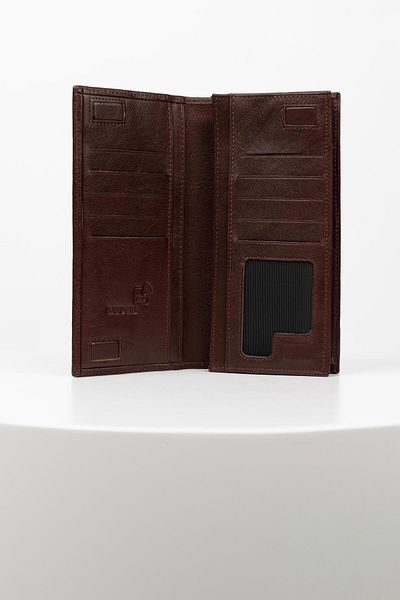 BAYDERİ Junias Genuine Leather Magnet Wallet with Phone Chamber