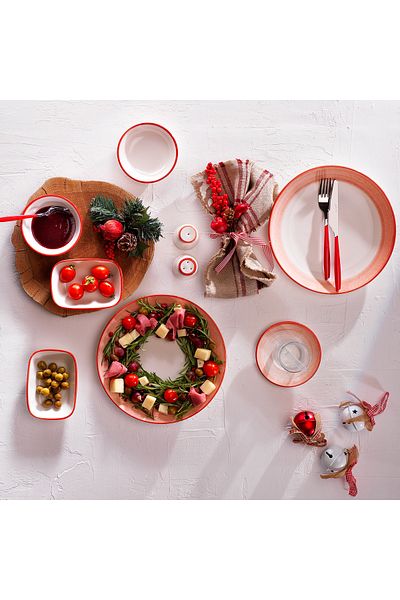 Schafer Vivian Breakfast Set 32 Pieces-red