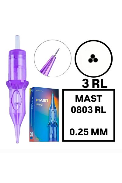 MAST Pro Cartridges 1 Kutu - 0803RL -  0.25mm - Kartuş Dövme ve Kalıcı Makyaj...