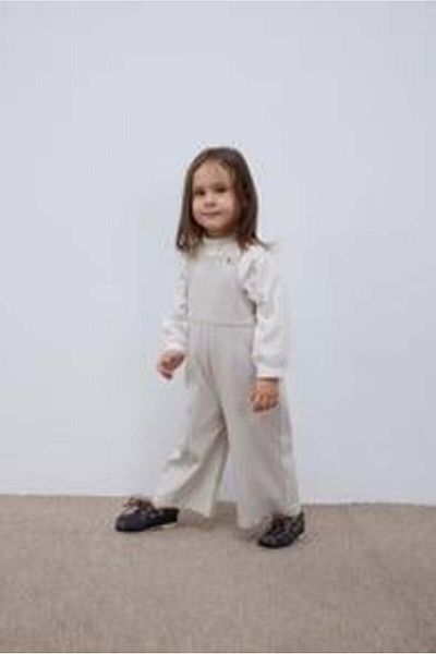 Fahhar Kids Loose Children's Salopet Jumpsuit Stone