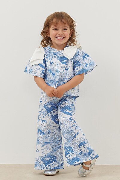 Fahhar Kids Set panglică cu model albastru