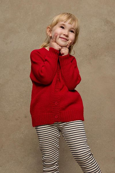 Fahhar Kids Червена плетена жилетка