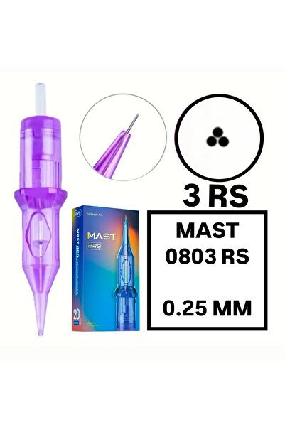 MAST Pro Cartridges 1 Kutu - Pro - 0803RS - 0.25mm - Kartuş Dövme ve Kalıcı M...