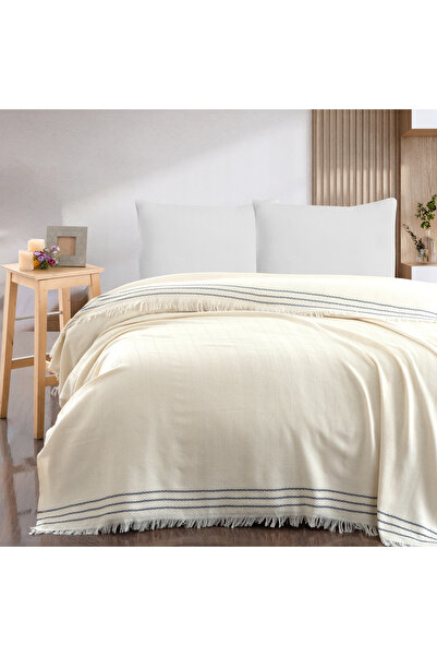 Schafer Acasă Rena Dublu Pique 200x230 Cm-Ecru/Indigo