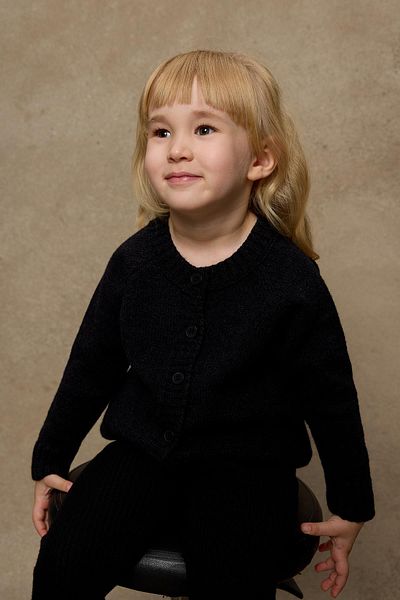 Fahhar Kids Cardigan negru din tricotaj