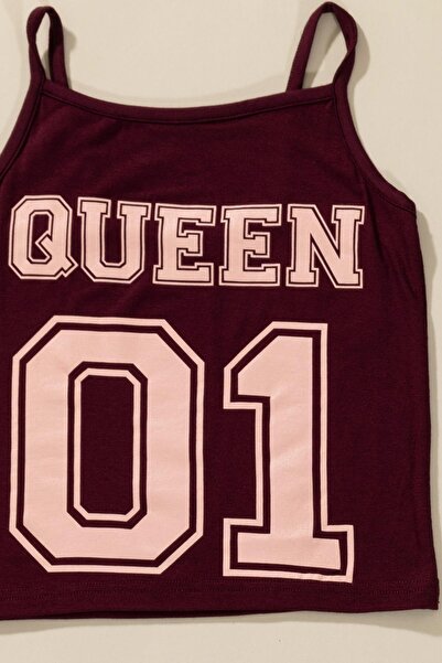 for you kids Queen Printed 3-Piece Claret Red Set - T-shirt, Athlete Tights and Hoodie