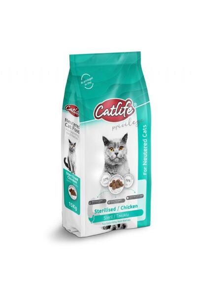 Catlife Tavuklu Sterilised Yetişkin Kedi Maması 15kg
