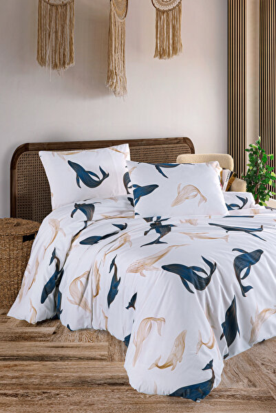 Marielouhome Set de husă de pilotă dublă Whale, 100% bumbac