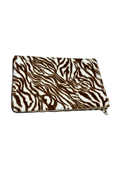 cadsy حقيبة كمبيوتر محمول من القماش القطيفة مقاس 13 بوصة بنمط الحمار الوحشي