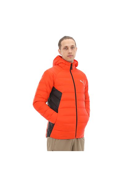 Puma 849355-88 Puma Packlite Hooded Down Jacket Ανδρικό παλτό πορτοκαλί