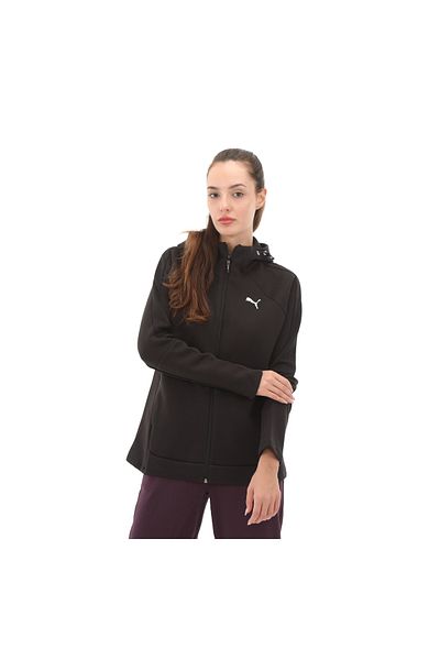 Puma 681670-01 Evostripe Black Hoodie - Πλήρης φερμουάρ, αδιάβροχο και λεπτομέρεια Ummar
