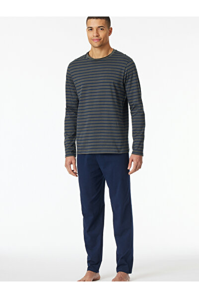 Schiesser Pyjama Schlafanzug lang - Casual Essentials Schlafanzug Schlafmode Bequem