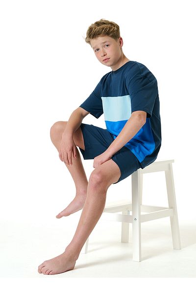 Schiesser Pyjama Organic Cotton Schlafanzug Schlafmode Bequem