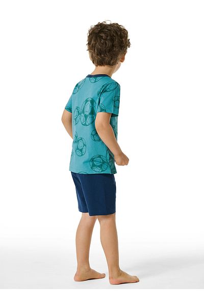 Schiesser Pyjama Boys World Cotton Schlafanzug Schlafmode Bequem