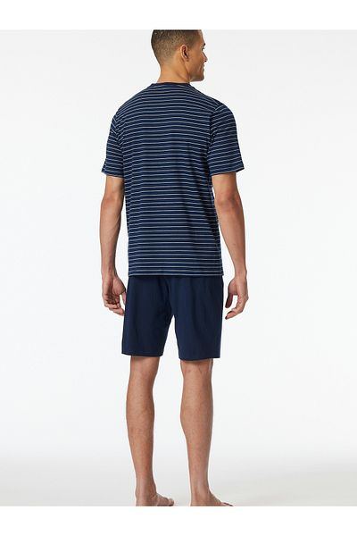 Schiesser Pyjama Schlafanzug Kurz - Casual Essentials Schlafanzug Schlafmode Bequem