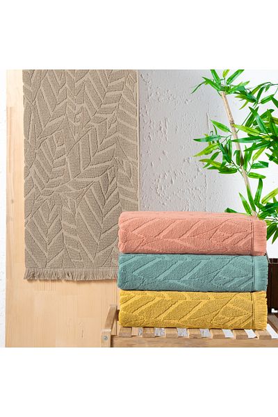 Schafer Home Modern 50X90 Jacquard Towel 1 Piece-Beige