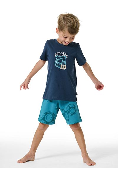 Schiesser Pyjama Boys World Organic Cotton Schlafanzug Schlafmode Bequem