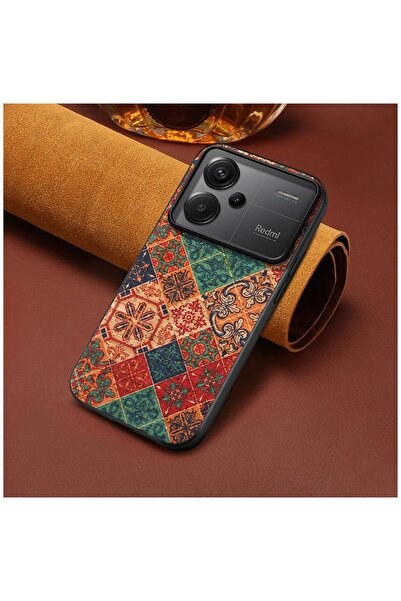Zebana Xiaomi Redmi Note 13 Pro Plus 5G Uyumlu Kılıf Zebana Vintage Kumaş Kıl...