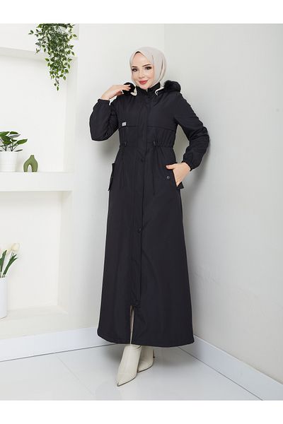 RACE FASHİON Μπουφάν Bondit πλήρους μήκους 140 cm με ελαστική μέση και γούνα εσωτερικά, μέγεθος 38-56 Rc5002