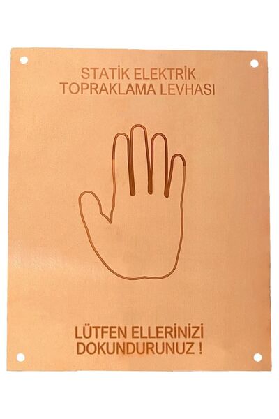 MEEPO Statik Elektrik Bakır Topraklama Levhası 200x250x1mm (ELEKTROLİTİK BAKI...