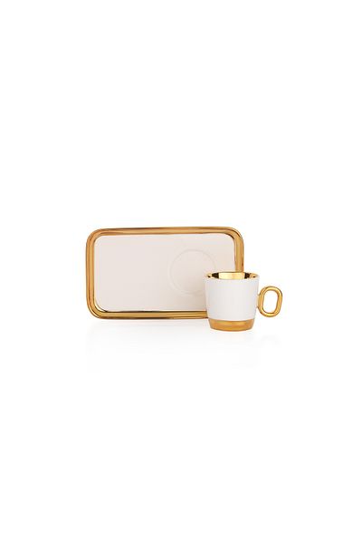 Schafer Goldie 6-Person White Cup Set - 12 Pieces