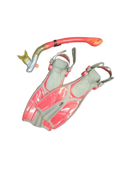 emre spor Swimming Silicone Flippers Snorkel Set