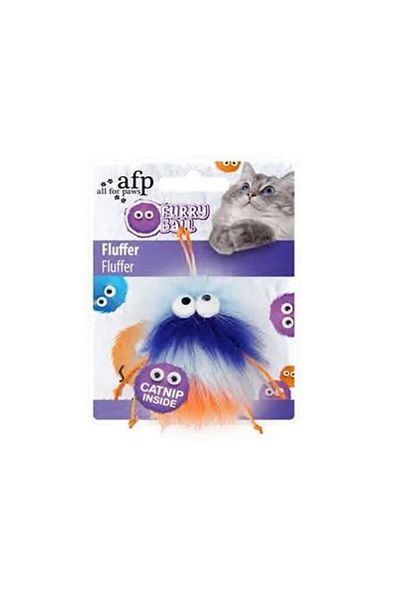 Afp Furry Ball with Orange Catnip - 15X8X3.5 cm