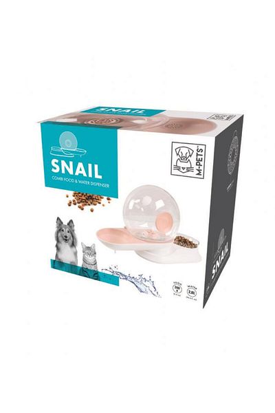 M-PETS 60501699 Snail Container Water and Food Container Pink 2800ml-240gr