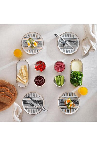 Schafer Sunny 4-Person Grey Breakfast Set - 10 Pieces