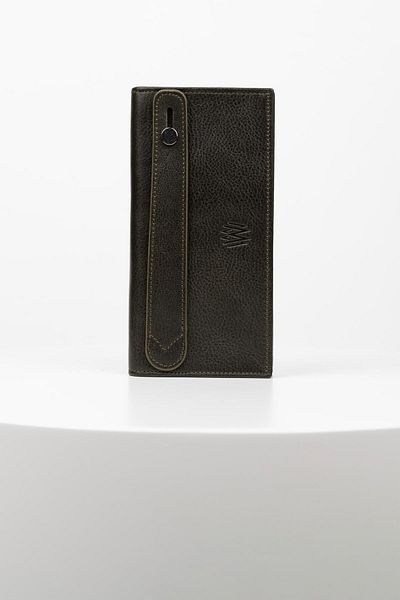 BAYDERİ Junias Genuine Leather Magnet Wallet with Phone Chamber