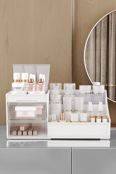 Pufwin Home Elegance XL Διάφανο Μακιγιάζ - Συρτάρια, Καλλυντικά Αρώματα Κρέμα Ορού Organizer
