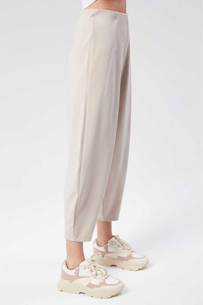 BILDEŞA Scuba Crepe Fabric Baggy Model Balloon Trousers