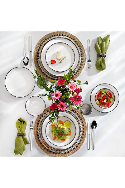 Schafer Iconic Yemek Takımı 24 Parça-Siyah