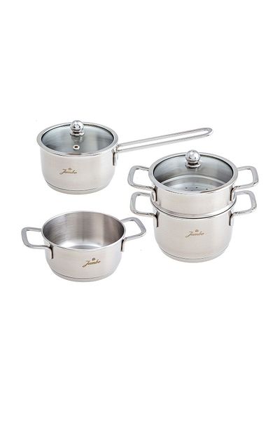 Jumbo Baby Steel 6-Piece Mini Steel Pot Set