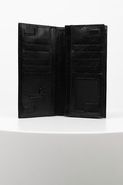BAYDERİ Junias Genuine Leather Magnet Wallet with Phone Chamber