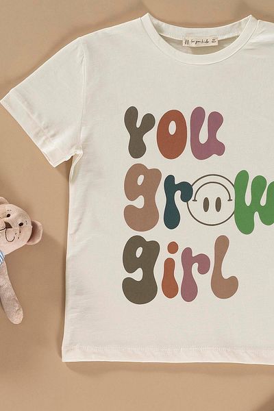 for you kids Printed T-shirt Tights Khaki Bottom Top Set