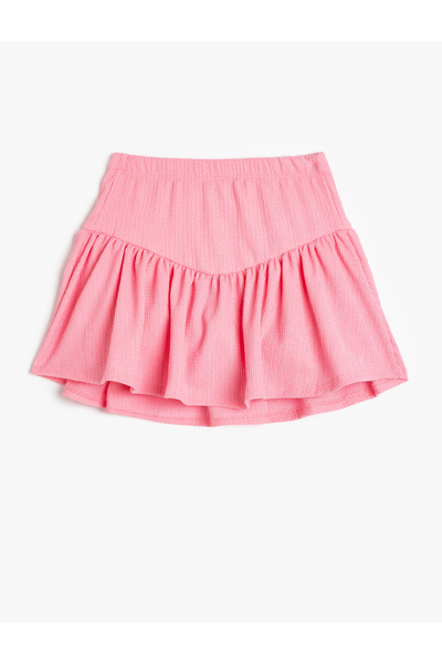 Koton Dokulu Pileli Şort Etek