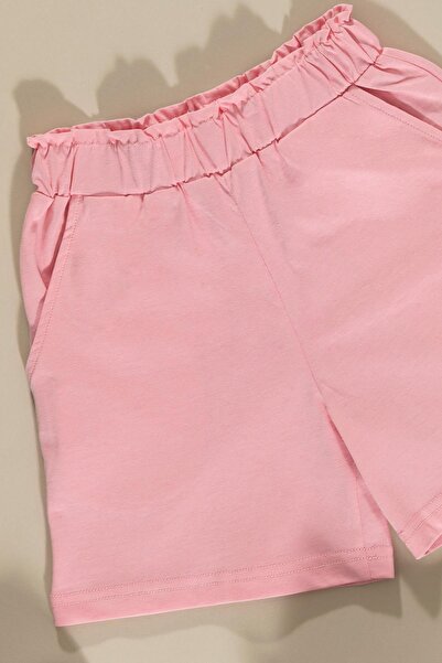 for you kids Pink Butterfly Printed Puff T-Shirt and Shorts Set