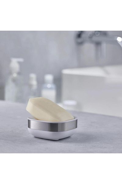 Joseph Joseph 70533 Slim Steel Soap Dispenser - White / Steel