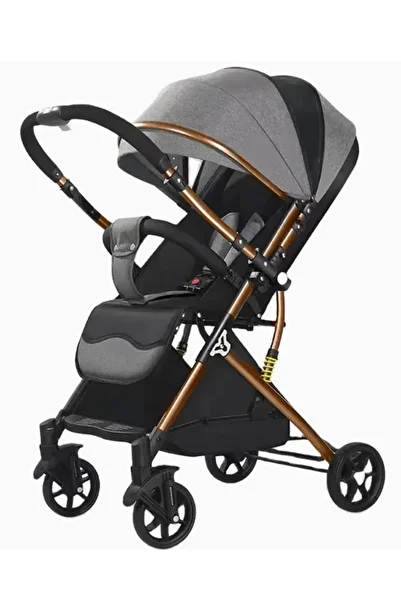BabyCara Ultra Lightweight Baby Stroller Gold Frame Compact Folding for Travel Cabin