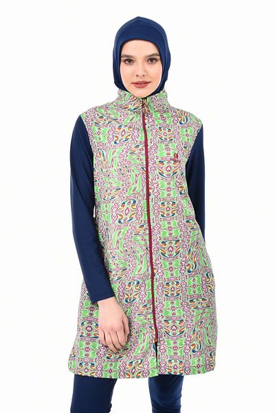 Ranuna Ranuna Multicolor Full Covered Swimsuit