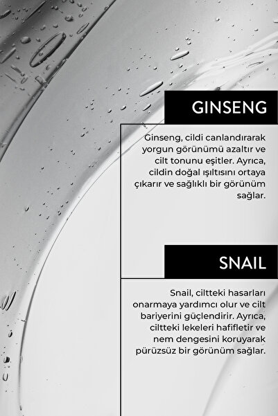 Jouk Yaşlanma ve Kırışıklık karşıtı, Gözaltı Aydınlatıcı Ginseng and Snail (salyangoz) Cilt Serumu 30 ml