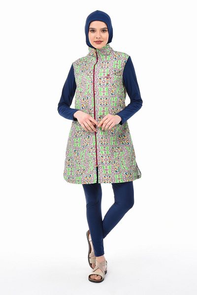 Ranuna Ranuna Multicolor Full Covered Swimsuit