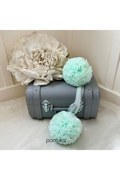 PAMUKA Tulle Twin Pompom Baby Green