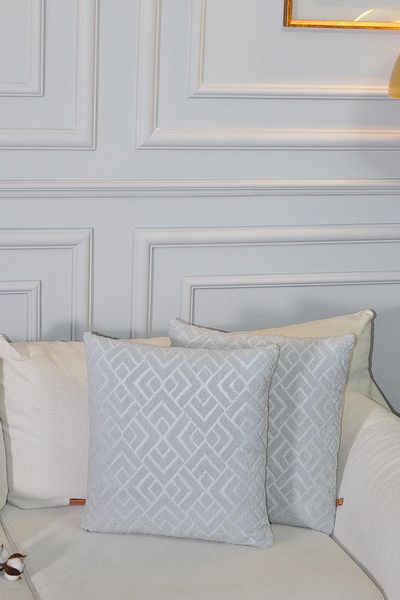 BİRHOME Декоративна калъфка за възглавница Evita Jakar Special Design от 2 части 43x43 см (СИВА)