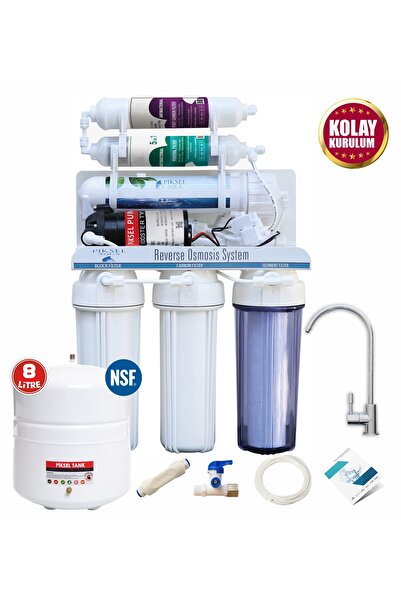 Piksel Aqua 10 Aşamalı Pompalı Çelik Tanklı Açık Kasa Su Arıtma Cihazı Pks-0004