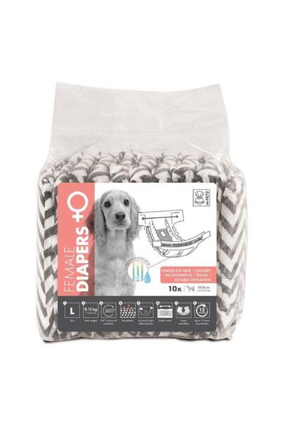 M-PETS DIAPERS DİŞİ KÖPEKLER İÇİN KÜLOT (L) 10LU