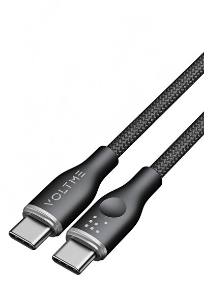 VOLTME Power Link Usb-C Charging Cable Şarj Kablosu Siyah  Uyumlu
